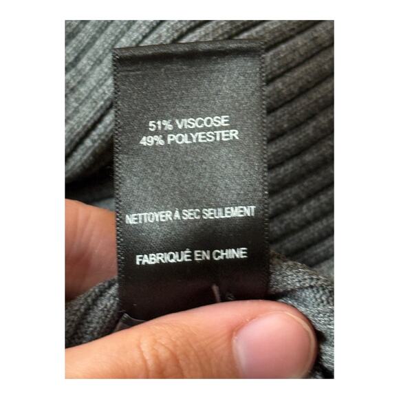 Astr the Label cutout long sleeve ribbed midi sweater dress gray size X-Large XL - Picture 7 of 7